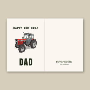 Furrow & Fields Greeting Card Happy Birthday Dad Massey Ferguson 390T | Greeting Card Quality Farmers Merch