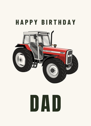 Furrow & Fields Greeting Card Happy Birthday Dad Massey Ferguson 399 | Greeting Card Quality Farmers Merch