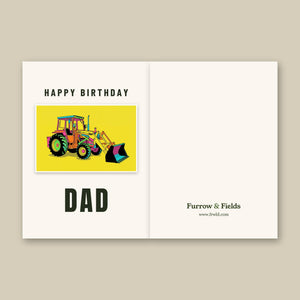 Furrow & Fields Greeting Card Happy Birthday Dad Massey Ferguson 50E Pop Art | Greeting Card Quality Farmers Merch