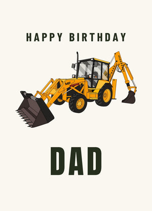 Furrow & Fields Greeting Card Happy Birthday Dad Massey Ferguson 50HX | Greeting Card Quality Farmers Merch