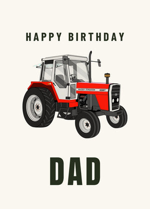 Furrow & Fields Greeting Card Happy Birthday Dad Massey Ferguson 698T | Greeting Card Quality Farmers Merch