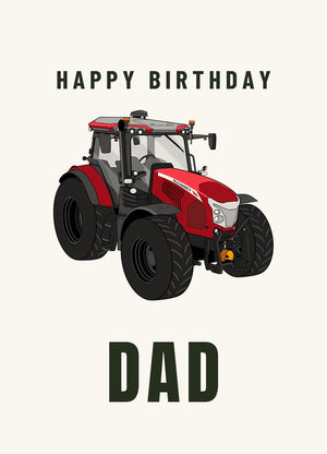 Furrow & Fields Greeting Card Happy Birthday Dad McCormick X6 VT-Drive | Greeting Card Quality Farmers Merch