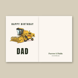 Furrow & Fields Greeting Card Happy Birthday Dad New Holland 8070 | Greeting Card Quality Farmers Merch