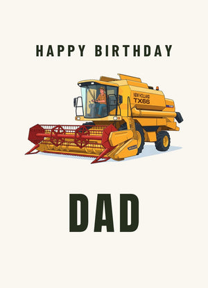 Furrow & Fields Greeting Card Happy Birthday Dad New Holland TX 66 | Greeting Card Quality Farmers Merch