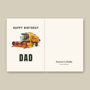 Furrow & Fields Greeting Card Happy Birthday Dad New Holland TX 66 | Greeting Card Quality Farmers Merch