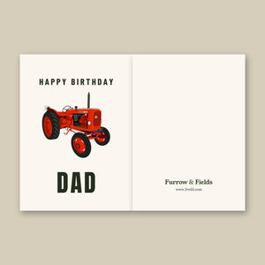Furrow & Fields Greeting Card Happy Birthday Dad Nuffield 4/60 | Greeting Card Quality Farmers Merch