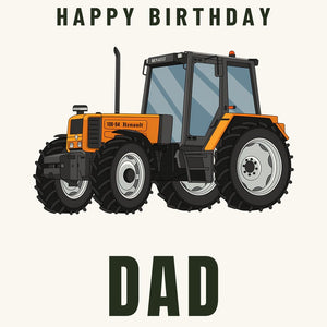 Furrow & Fields Greeting Card Happy Birthday Dad Renault 106-54 | Greeting Card Quality Farmers Merch