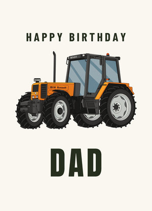Furrow & Fields Greeting Card Happy Birthday Dad Renault 106-54 | Greeting Card Quality Farmers Merch
