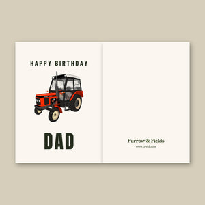 Furrow & Fields Greeting Card Happy Birthday Dad Zetor 5211 | Greeting Card Quality Farmers Merch