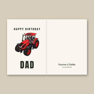 Furrow & Fields Greeting Card Happy Birthday Dad Zetor Crystal HD 170 | Greeting Card Quality Farmers Merch