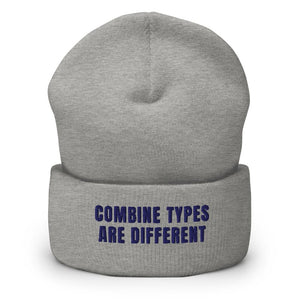 Furrow & Fields Heather Grey Combine Types Are Different | Cuffed Beanie Quality Farmers Merch