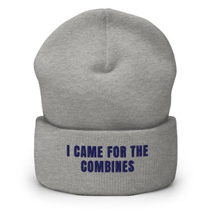 Furrow & Fields Heather Grey I Came for the Combines | Cuffed Beanie Quality Farmers Merch