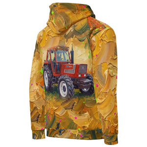 Furrow & Fields Hoodie Fiat 1880 Splash Art | All-Over Print Hoodie Quality Farmers Merch