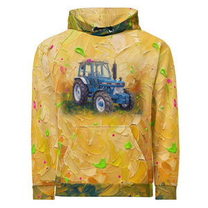 Furrow & Fields Hoodie Ford 5610 Force II Splash Art | All-Over Print Hoodie Quality Farmers Merch