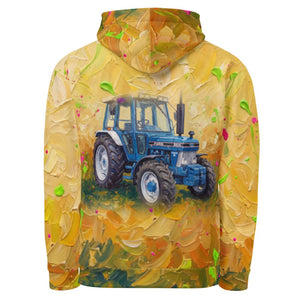 Furrow & Fields Hoodie Ford 5610 Force II Splash Art | All-Over Print Hoodie Quality Farmers Merch