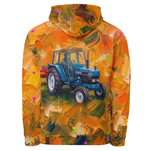Furrow & Fields Hoodie Ford 6640 SLE Splash Art | All-Over Print Hoodie Quality Farmers Merch