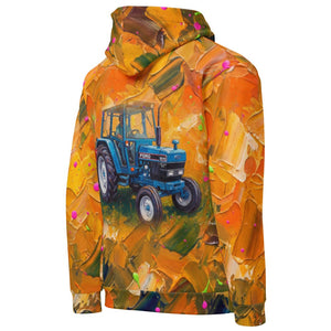 Furrow & Fields Hoodie Ford 6640 SLE Splash Art | All-Over Print Hoodie Quality Farmers Merch