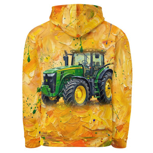 Furrow & Fields Hoodie John Deere 8345R Splash Art | All-Over Print Hoodie Quality Farmers Merch