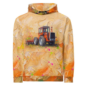 Furrow & Fields Hoodie Massey Ferguson 1200 Splash Art | All-Over Print Hoodie Quality Farmers Merch