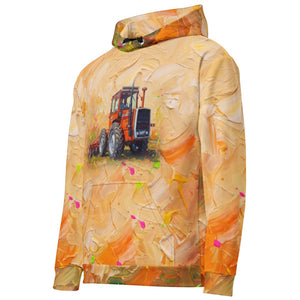 Furrow & Fields Hoodie Massey Ferguson 1200 Splash Art | All-Over Print Hoodie Quality Farmers Merch