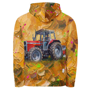 Furrow & Fields Hoodie Massey Ferguson 375 Splash Art | All-Over Print Hoodie Quality Farmers Merch
