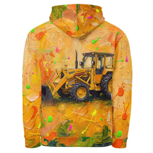 Furrow & Fields Hoodie Massey Ferguson 50E Splash Art | All-Over Print Hoodie Quality Farmers Merch