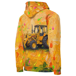 Furrow & Fields Hoodie Massey Ferguson 50E Splash Art | All-Over Print Hoodie Quality Farmers Merch