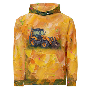 Furrow & Fields Hoodie Terex 860 Elite Splash Art | All-Over Print Hoodie Quality Farmers Merch