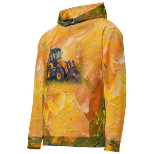 Furrow & Fields Hoodie Terex 860 Elite Splash Art | All-Over Print Hoodie Quality Farmers Merch