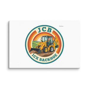Furrow & Fields JCB 1CX Backhoe Retro Badge | Canvas Quality Farmers Merch