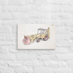 Furrow & Fields JCB 3C II Pencil Sketch | Canvas Quality Farmers Merch
