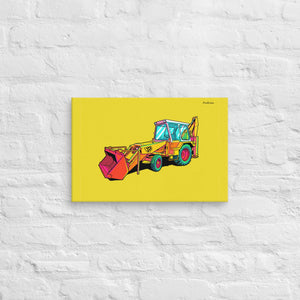 Furrow & Fields JCB 3C II Pop Art | Canvas Quality Farmers Merch
