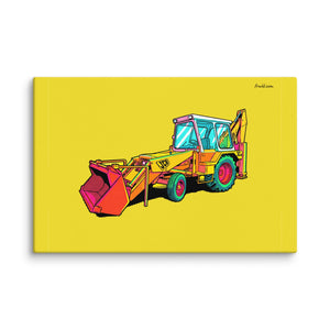 Furrow & Fields JCB 3C II Pop Art | Canvas Quality Farmers Merch
