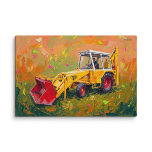 Furrow & Fields JCB 3C II Splash Art | Canvas Quality Farmers Merch