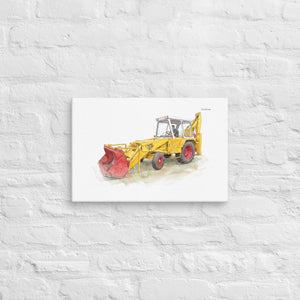 Furrow & Fields JCB 3C II Watercolor | Canvas Quality Farmers Merch