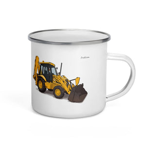 Furrow & Fields JCB 3CX Sitemaster Plus | Enamel Mug Quality Farmers Merch