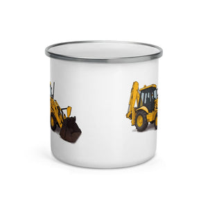 Furrow & Fields JCB 3CX Sitemaster Plus | Enamel Mug Quality Farmers Merch