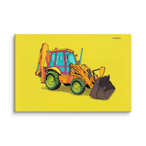 Furrow & Fields JCB 3CX Sitemaster Plus Pop Art | Canvas Quality Farmers Merch