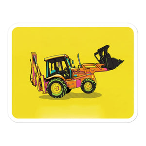 Furrow & Fields JCB 3CX Sitemaster SRS Pop Art | Bubble-free stickers Quality Farmers Merch