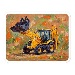 Furrow & Fields JCB 3CX Sitemaster SRS Splash Art | Bubble-free stickers Quality Farmers Merch