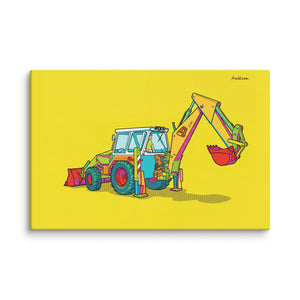 Furrow & Fields JCB 4D II Pop Art | Canvas Quality Farmers Merch