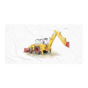 Furrow & Fields JCB 4D II Watercolor | Beach Towel Quality Farmers Merch