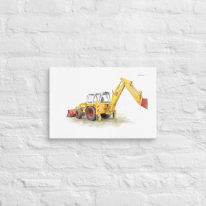 Furrow & Fields JCB 4D II Watercolor | Canvas Quality Farmers Merch
