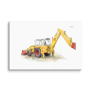 Furrow & Fields JCB 4D II Watercolor | Canvas Quality Farmers Merch