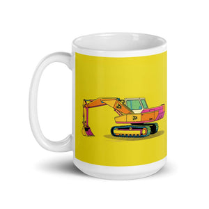 Furrow & Fields JCB 806 Pop Art | White Glossy Mug Quality Farmers Merch