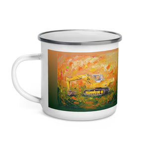 Furrow & Fields JCB 806 Splash Art | Enamel Mug Quality Farmers Merch