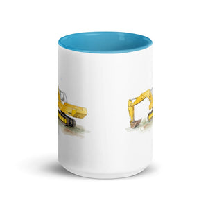 Furrow & Fields JCB 806 Watercolor | 15 oz Mug with Color Inside Quality Farmers Merch