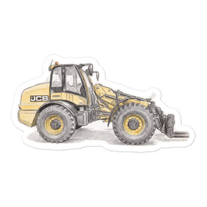 Furrow & Fields JCB TM420 Pencil Sketch | Bubble-free stickers Quality Farmers Merch