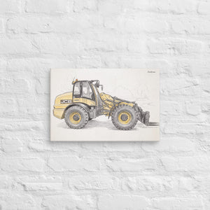 Furrow & Fields JCB TM420 Pencil Sketch | Canvas Quality Farmers Merch