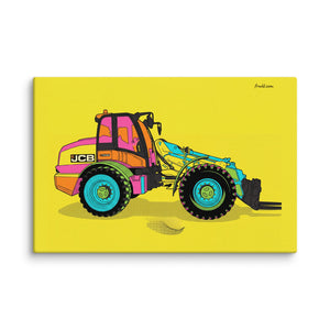 Furrow & Fields JCB TM420 Pop Art | Canvas Quality Farmers Merch